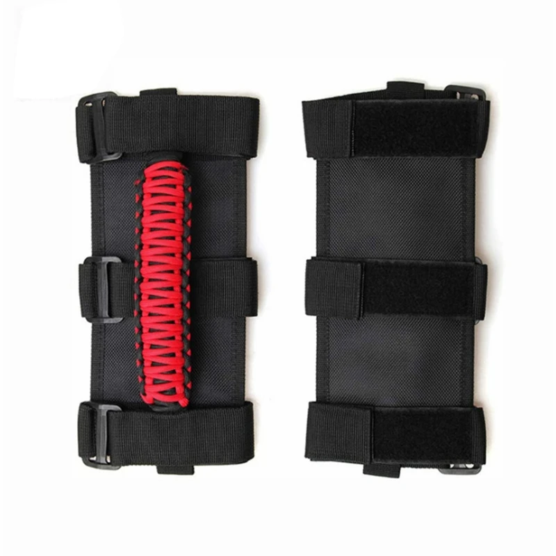 652F Roll Bar Grab Handle Straps Wheel Car Roof Trolley Inner Handles Straps Accessories Compatible with Jeep-Wrangler Grip