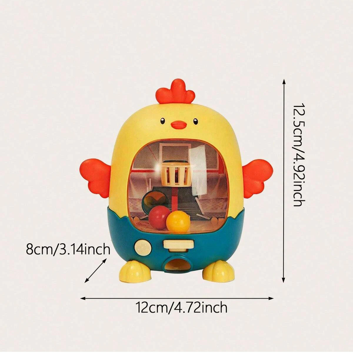 1pc Indoor Chicken Basketball Toys Football Machine Cute Shape Handheld Desktop Game Children Finger Ball Shooting Toys