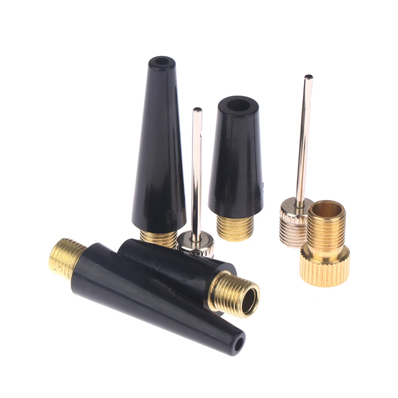 2set Ball Needle Nozzle Adapter Kit Inflatable Air Valve Ball Pump Needle For Football Basketball Soccer Bike Tire