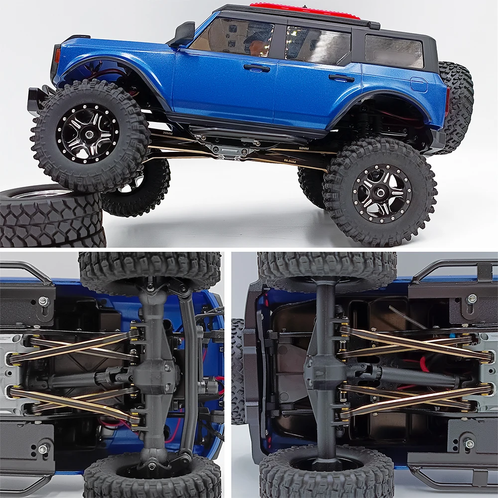 AXSPEED Axial SCX24 8 Links Heavy Brass Clearance Chassis Linkage Set for 1/24 RC Crawler Car JLU Ford Bronco Upgrade Parts