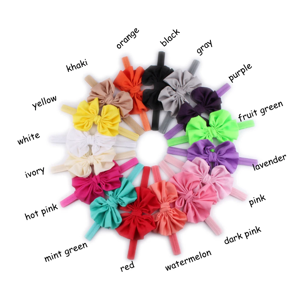 Baby Headband hair bow flower headbands Kids Girls Bowknot Elastic Hair Band Headwear Newborn baby girls hair Accessories smile