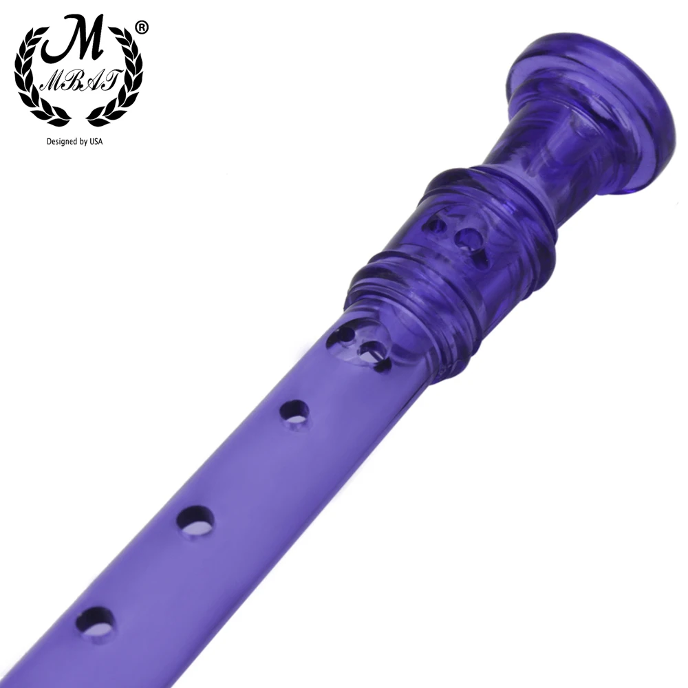 MBAT Removable Flute M ABS Treble clarinet Soprano Recorder Woodwind Musical instrument Rainbow Seven colors With Cleaning Rod smile