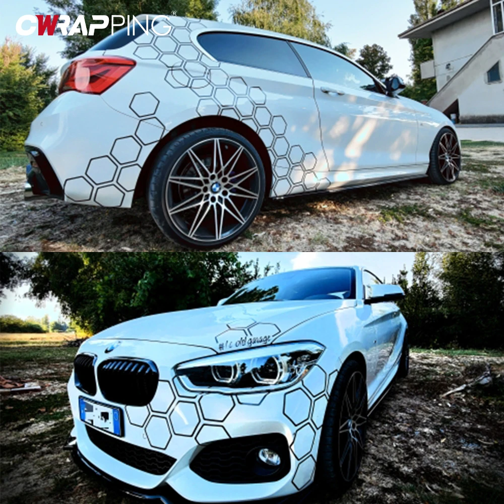 Sticker Honeycomb Universal Car Style Film Sticker Cars ddmysmile Body Decorate Stickers Auto Vinyl Honeycomb Stickers For Car Accessories Smile