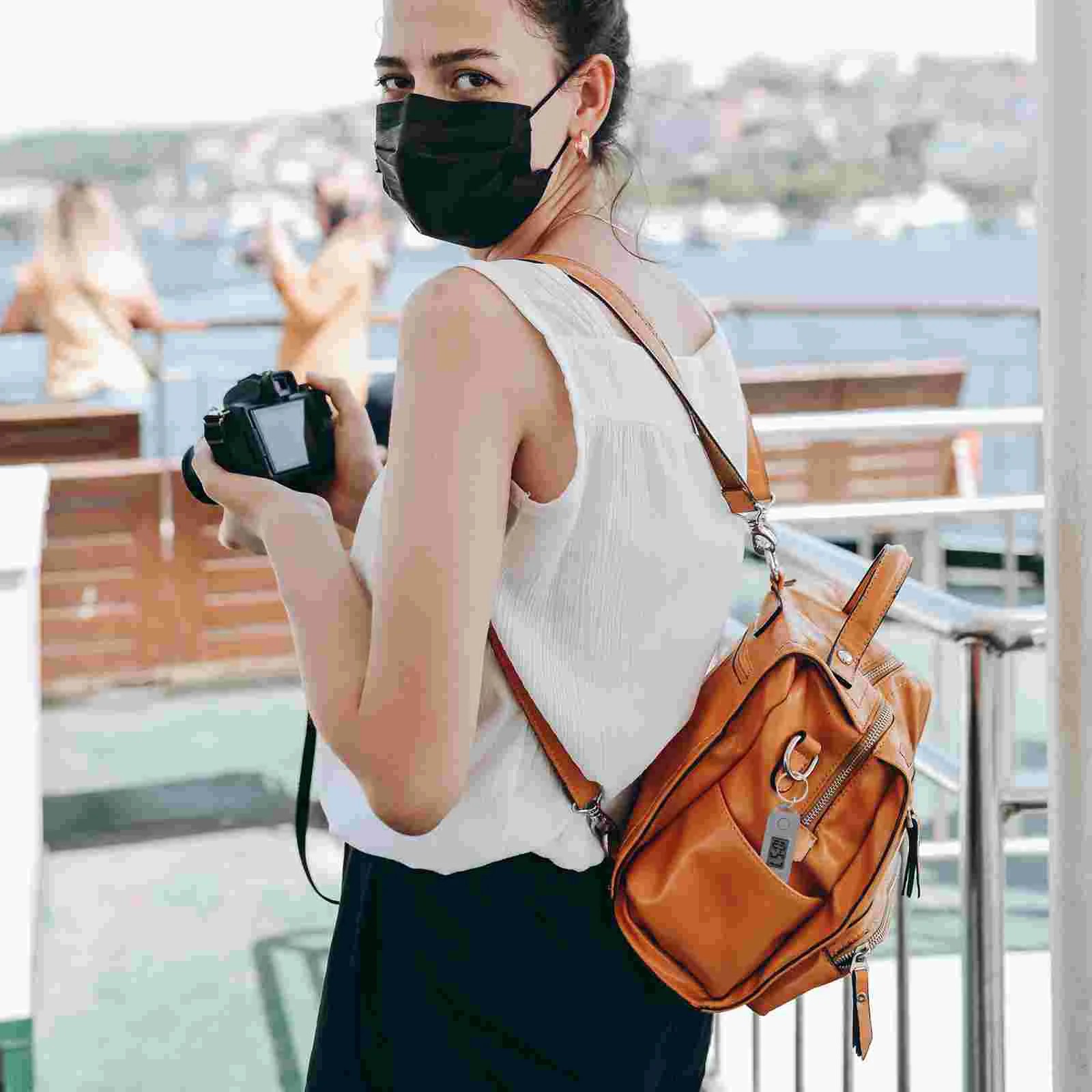 Digital Watch Keychain Pocket ddmysmile Key Clip Hanging Ring Small Electronic Chain Kids Nurse Watches Keyring Backpack Portable Clock Smile