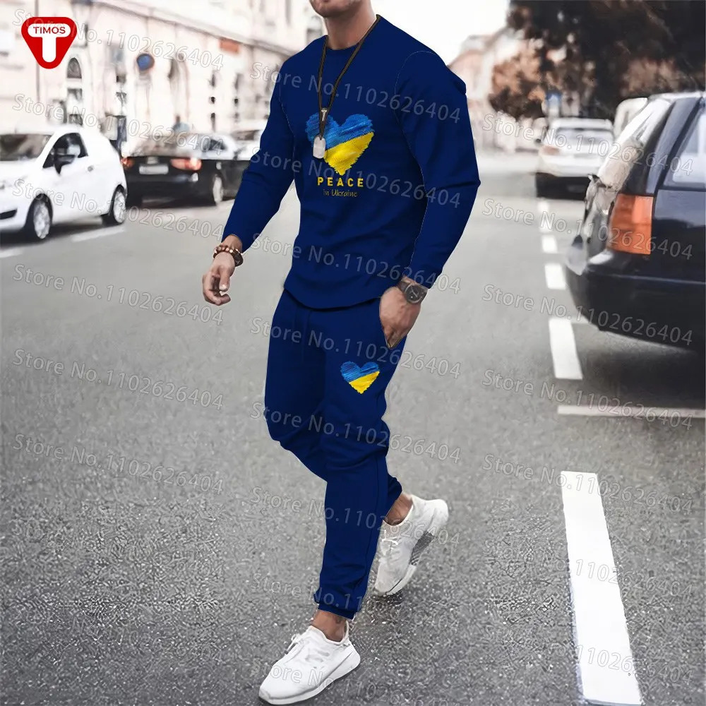 Ukraine Clothes Men Tracksuit T-Shirt Pants Large Casual Trend 3D Printed Women Sports Suits Ukrainian Style Suites 240516