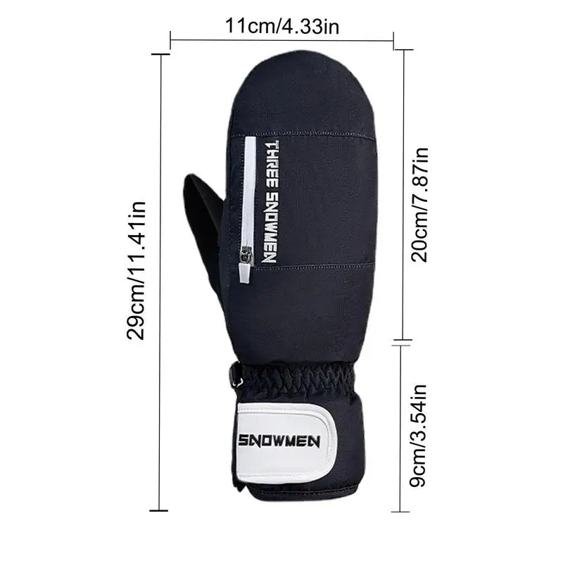 Touchscreen Warm Snowboard Gloves Cold Weather Gloves Concealed Five-Finger Design Snowboard Gloves For Men And Women smile