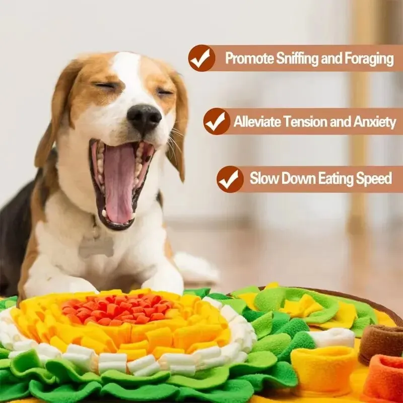 new Sniff Mat for Dogs Multi-Functional Dog Feeding Mat 2025 Boredom Busters for Dogs with Pupsicles Dog Games and Treat Dispenser