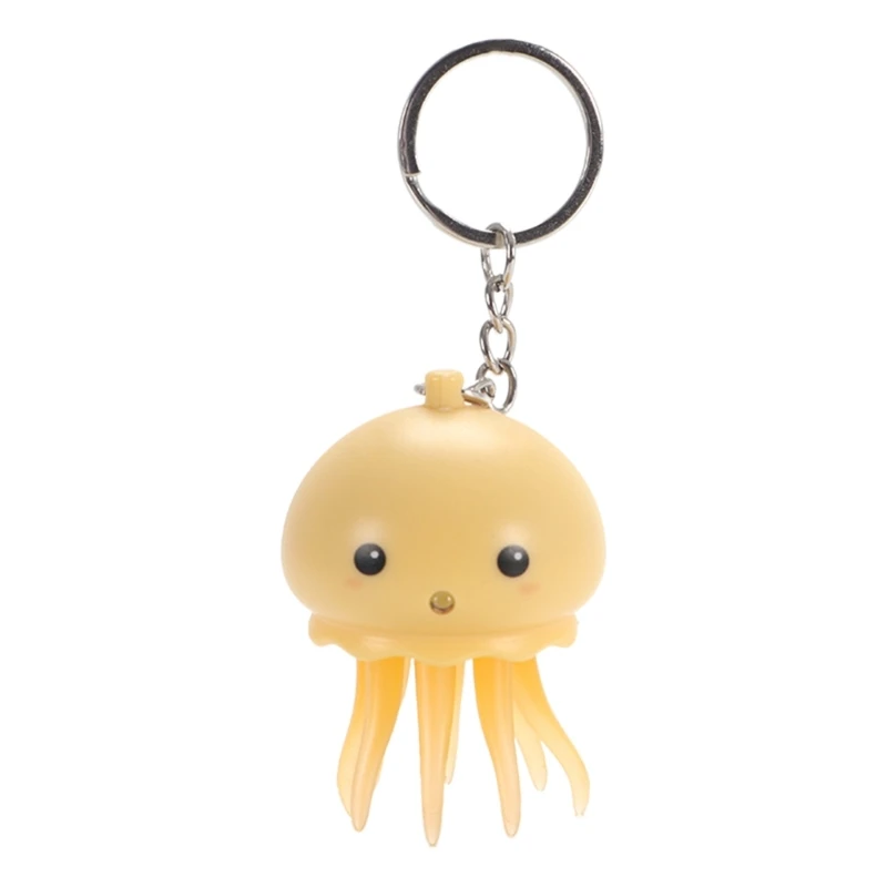 Funny Keychain Jellyfish ddmysmile Figure Glowing And Sound Octopus Toy Keychain Unique Smile