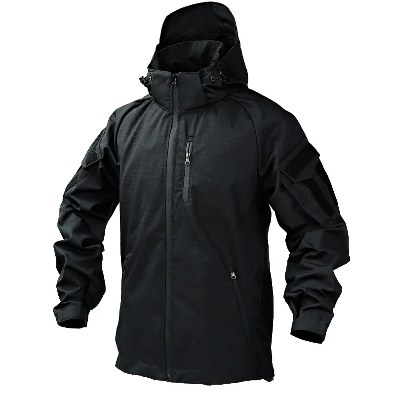 Military Jacket Men's Outdoor Hiking Jacket Hooded Trench Coat Autumn and Winter Casual Jacket Tactical Jacket