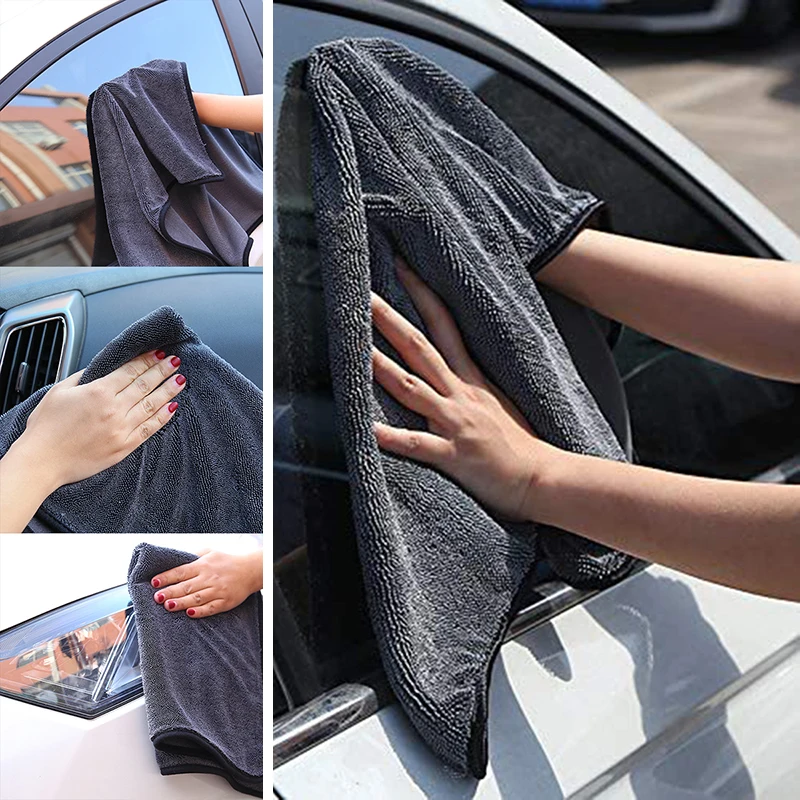 Thickened twisted 2025 braid cloth absorbent car new wash rag car with microfiber car towel