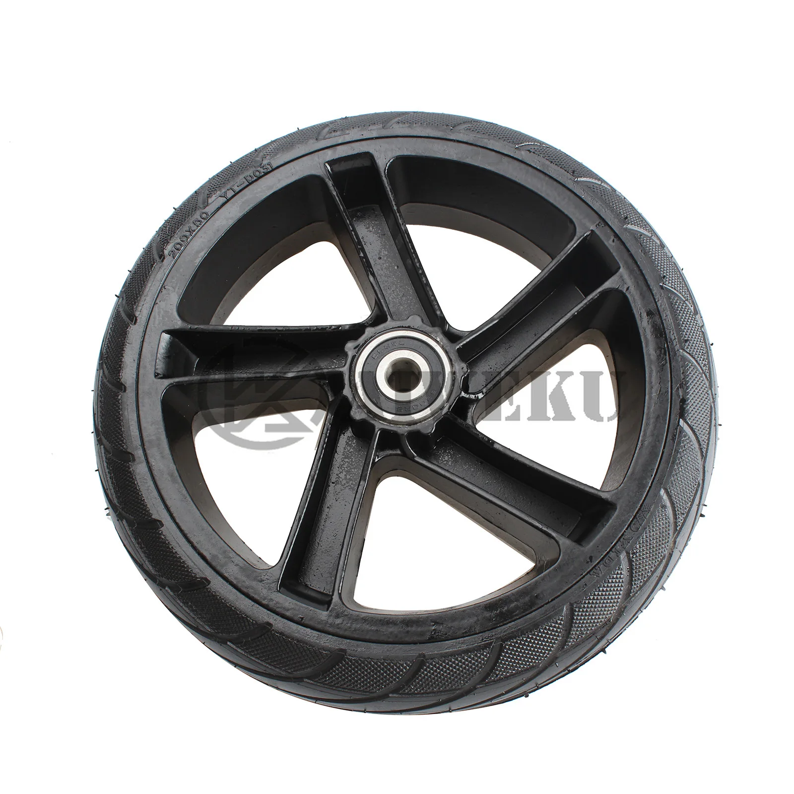 Rear Wheel With Tire Assembly for Ninebot ES1 ES2 ES4 Electric Scooter 8 Inch 200x50 Solid Tire Alloy Hub Replacement Parts