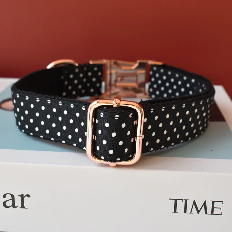 New rose gold metal adjustable buckles bow tie dog collar for small big dog labrador pet puppy collar leash straps Zzkdot 02 smile