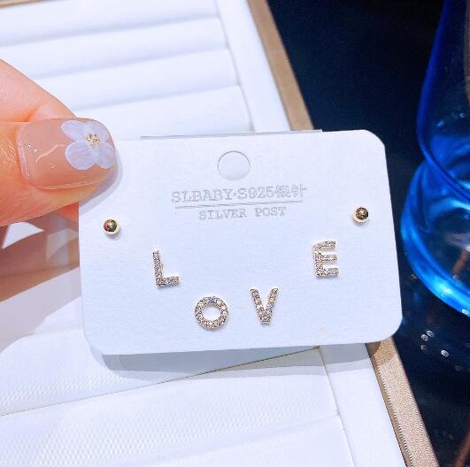 Pairs Trend Cubic 3 Zirconia Stud Earrings Set Gold Color Bowknot Heart Flower Women Party Jewelry smile