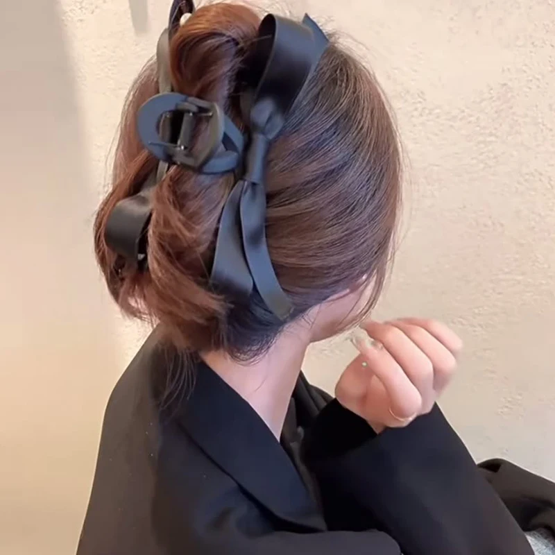 Dual Sides Bows new 2025 Hair Clips For Women Hairpin Large Size Claw Clip Hair Accessories 14cm Girls Headwear