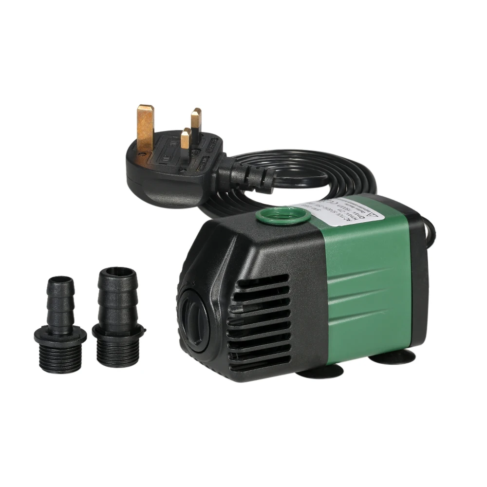 1500L/H 25W Submersible Water Pump for Aquarium Fountains Pond Water Gardens and Hydroponic Systems with 2 Nozzles
