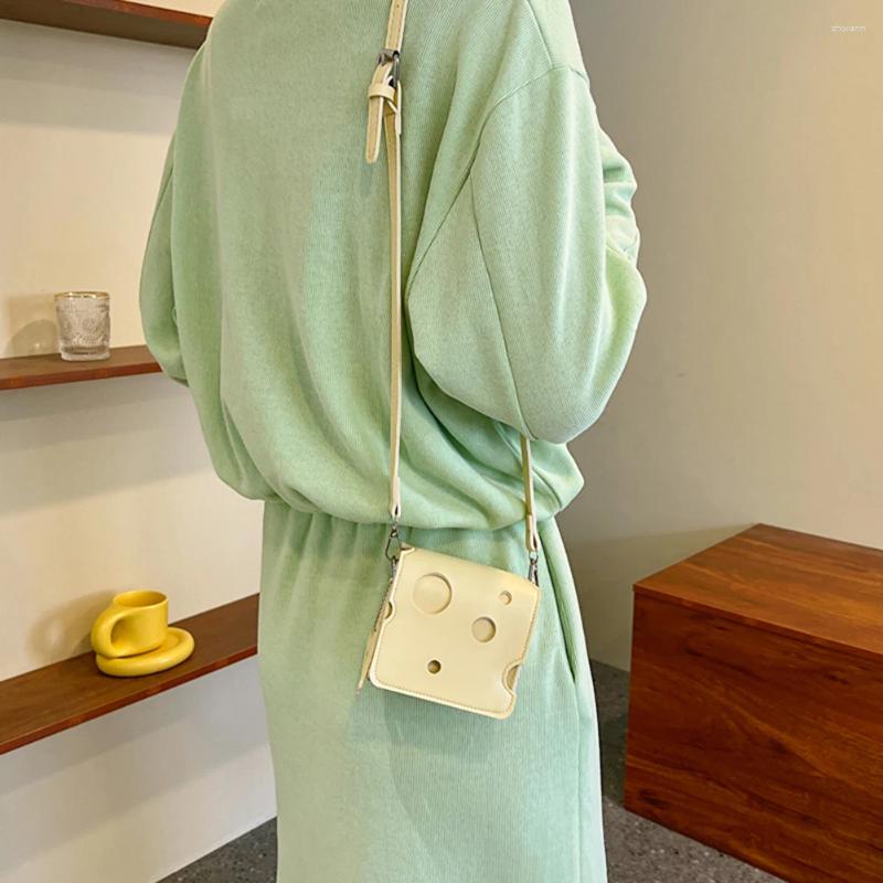 2025 NEW Bag Fashion Mini Women Mobile Phone Pouch Cheese Shaped Messenger Crossbody Handbags Small Square PU Leather For Girl Purse zhanyishengli