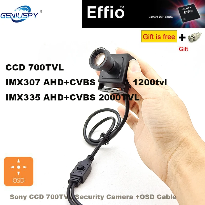 5-50mm 25mm 35mm Long Focal Length Lens IMX335 2000TVL 700TVL Sony CCD Effio Mini CCTV Security Car Overtaking Camera OSD Menu