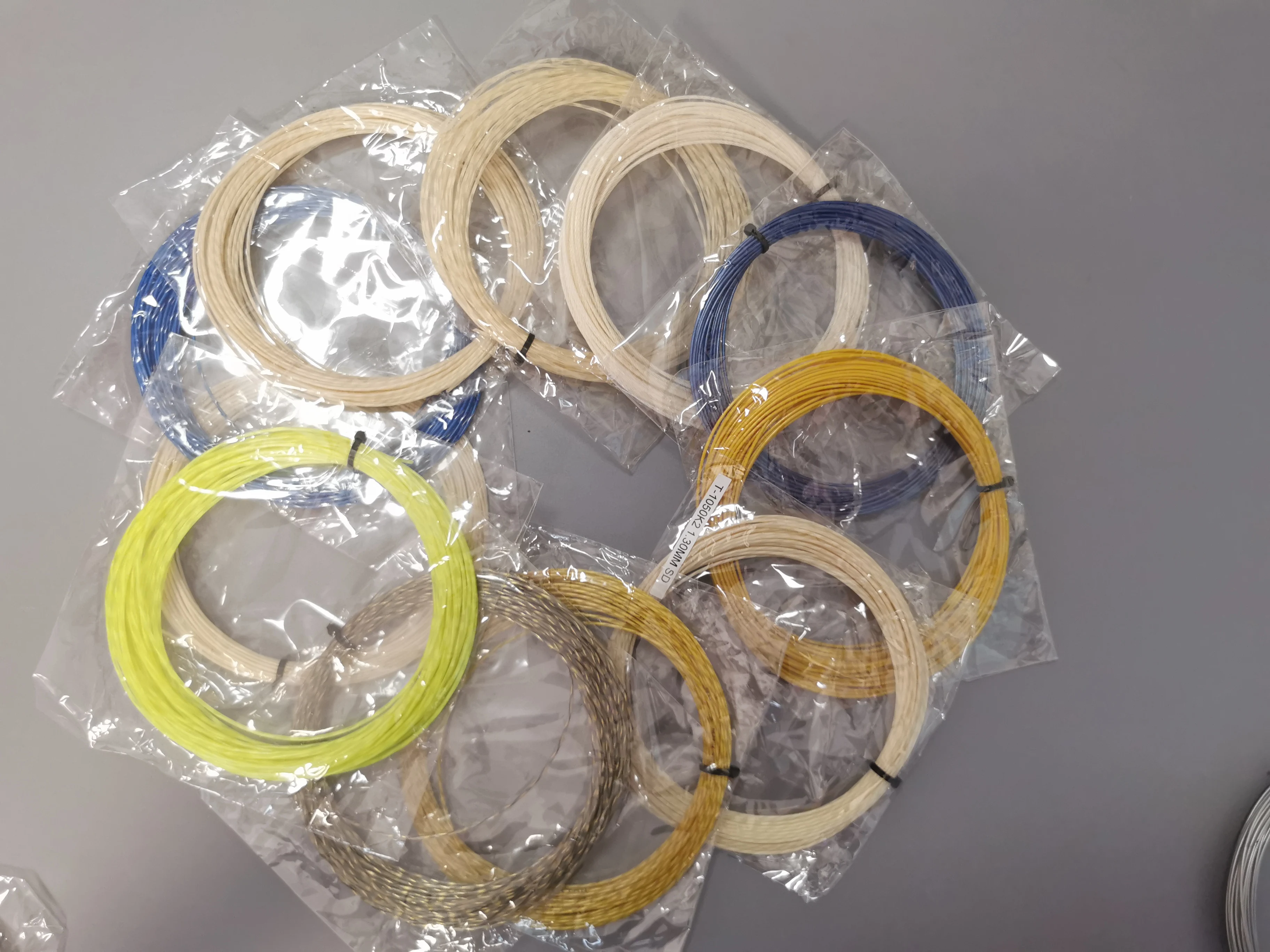 Concave 10 Pc 12M Shape Poly Tennis Racquet ddmysmile String 1.25Mm Polyester Tennis Strings Smile