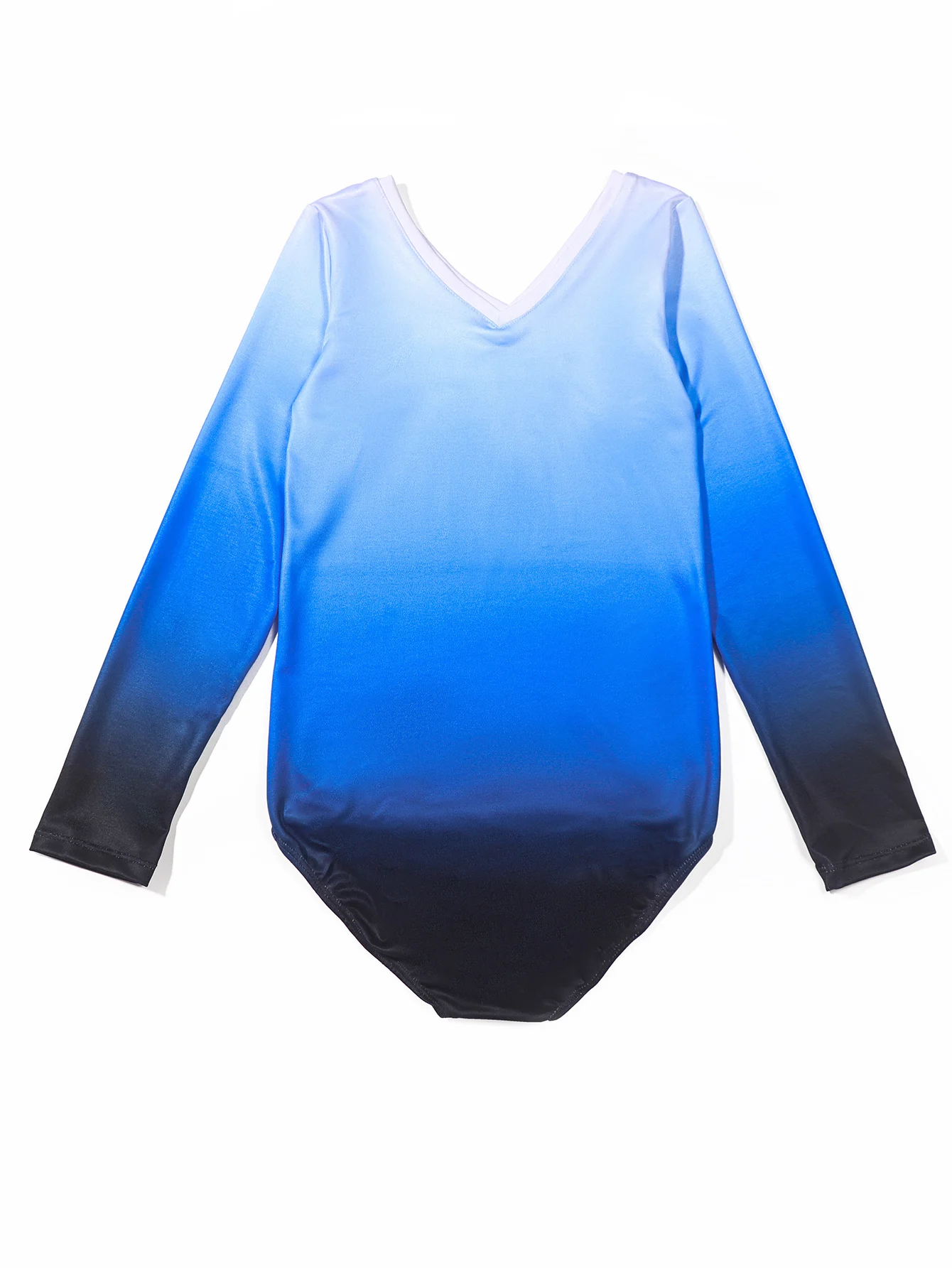 Girls Gymnastic Leotard Long Sleeve Color Gradient Sparkly Ballet Dance One Piece new Outfit Dancing 2025 Activewear for Kids