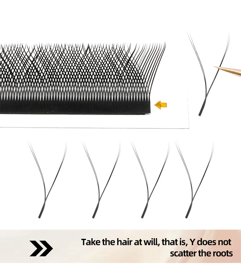 W Shaped new Bloom 2D 3D 4D 5D 6D Automatic Flowering Premade Fans Eyelashes Extensions Natural Soft Light yy 2025 Individual Lash