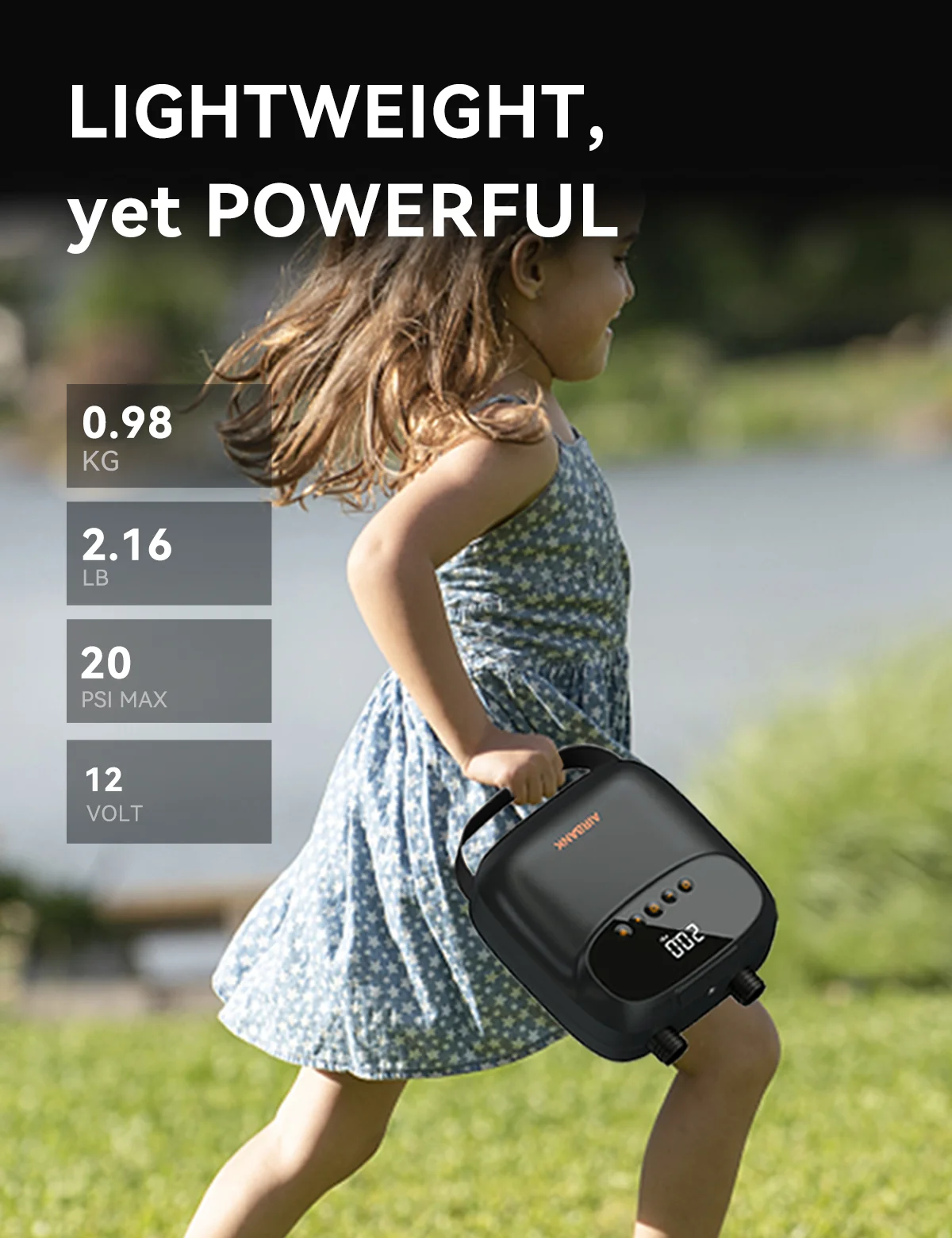 AIRBANK D13 SUP For Paddle Board Iatable Boat Kayak Car Accessories 12V MAX 20PSI Electric Air Pump