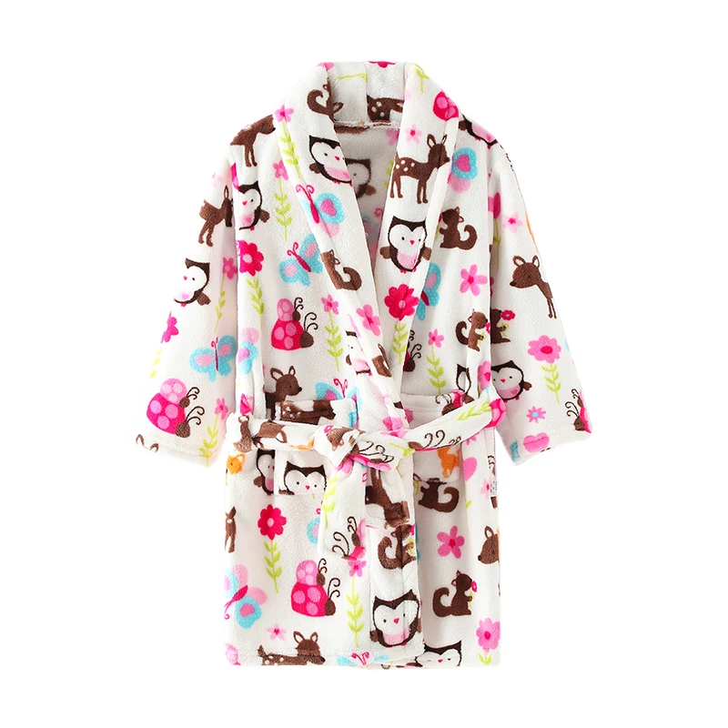 Children Bath Robes 2025 Flannel Spring new Kids Sleepwear Robe Infant Pijamas Nightgown For Boys Girls Pamas 2-12 Years Baby Clothes