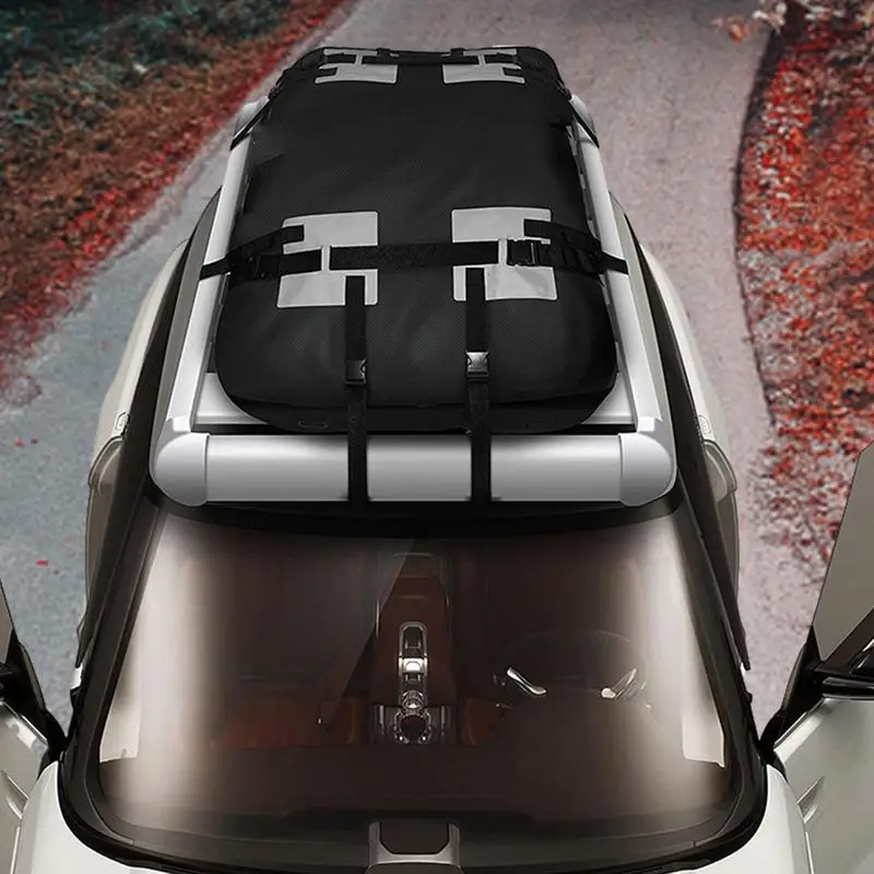 Roof Rack Cargo Carrier 15 Cubic Feet Car Cargo Roof Bag In Foldable Design Universal 600D Oxford Cloth Waterproof Luggage Bag