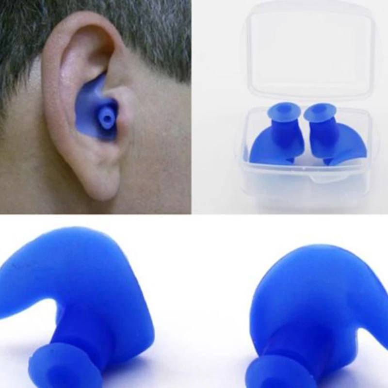 1 Plugs Pair Ear Water Sports Swimming Diving Adult Waterproof Ear Protector Earplugs Swimming Anti-Noise Accessories smile