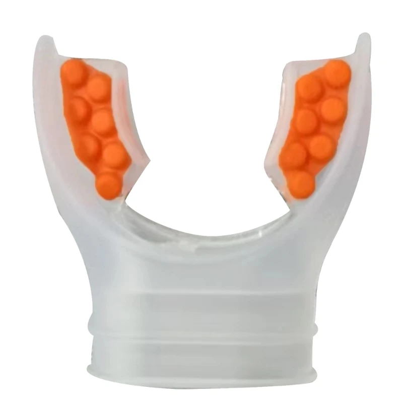 With Silicone Snorkel Mouthpiece Small Dots Comfortable Diving Regulator Mouthpiece Cover Octopus Holder Retainers smile
