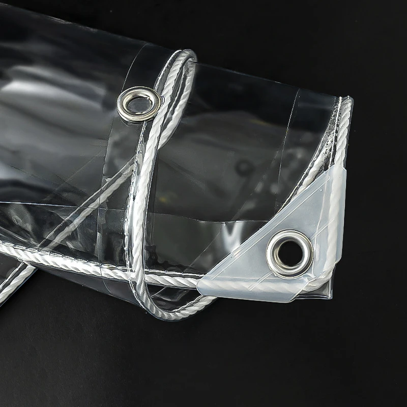 Transparent PVC Tarpaulin Clear Vinyl Tarp Winter Window Keep Warm Balcony Pergola Windproof Canopy Terrace Rainproof Cloth