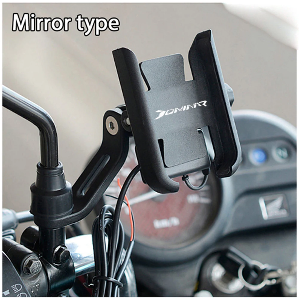 For Bajaj Dominar 250 400 Dominar400 Dominar250 Accessories Motorcycle CNC Handlebar Mirror Mobile Phone Holder Stand Bracket