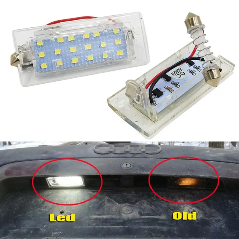 Car Light 2Pcs LED License Plate Taillight for E53 X5 1999-2003 E83 X3 03-10 smile
