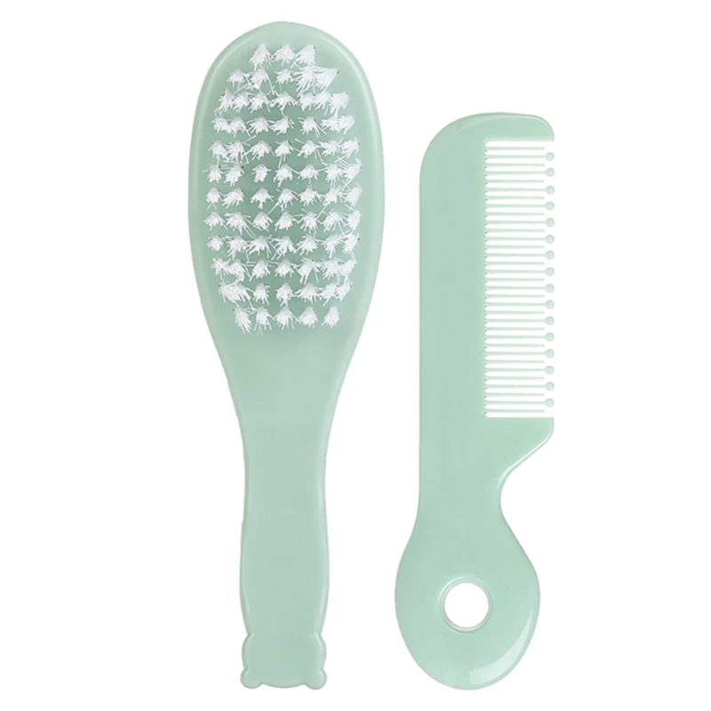 Soft Hair Brush & Comb Set Finest Bristles Baby Hair Brush Infant Body Massage Brush Bathtub Soothing Brush Travel Gear
