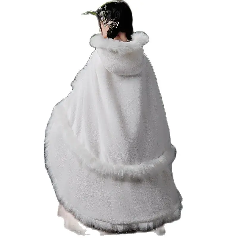 Fur Cloak Faux Kids Stole Toddler Girl Outwear Baby Girl Coats Warm Short Top Cape For Wedding Party Formal Girls Bolero Cover smile