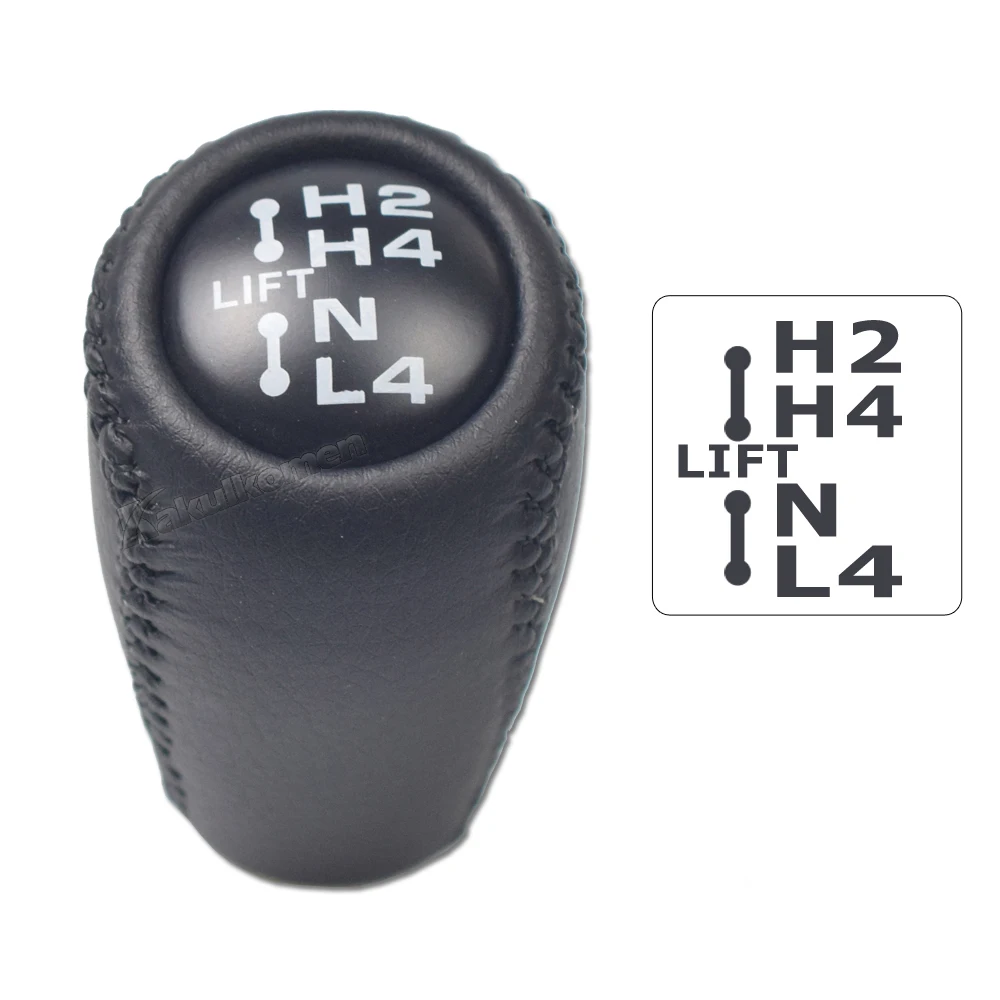 Car Automatic ABS+Leather Styling Gear Shift Knob For Toyota Land Cruiser FJ70 FJ76 FJ78 FJ79 LC70 LC71 LC76 LC79 Black Color smile ABS+Leather