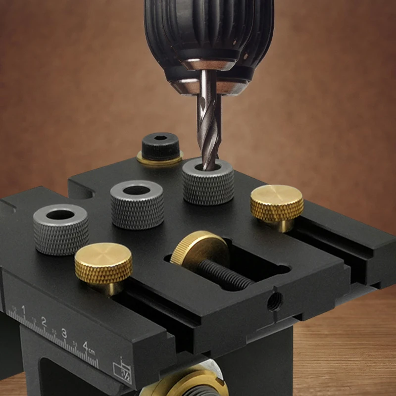 in 1 3 Doweling Jig Kit Pocket Hole Jig Drilling Guide Locator For Furniture Connecting Hole Puncher Tool For Woodworking smile