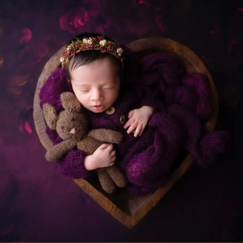 Mohair Footed Angola 2023 Romper For Newborn ddmysmile Photography Props,Baby Handmade Outfits Photo Props Smile