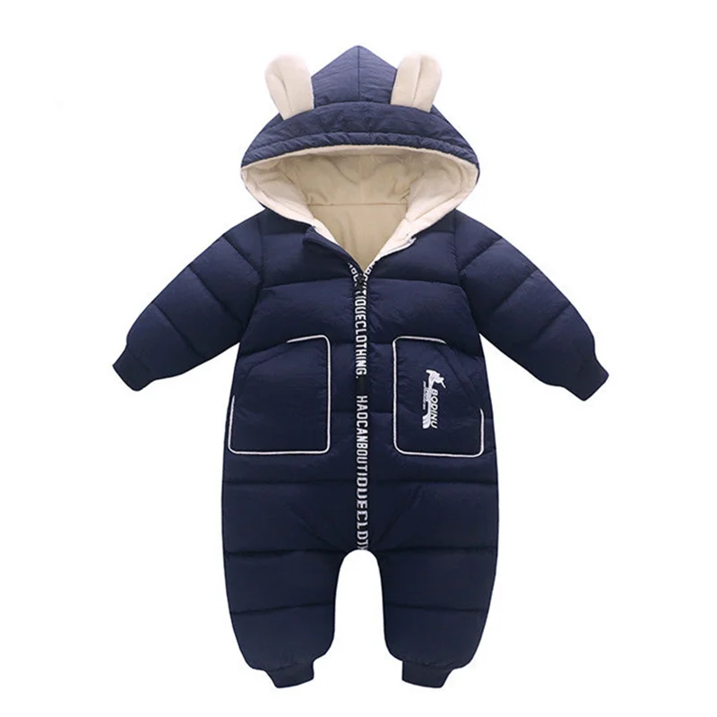 baby clothes Winter overalls veet Newborn Infant Boy Girl Warm Thick Romper Jumpsuit Hooded Snowsuit coat kids clothing smile