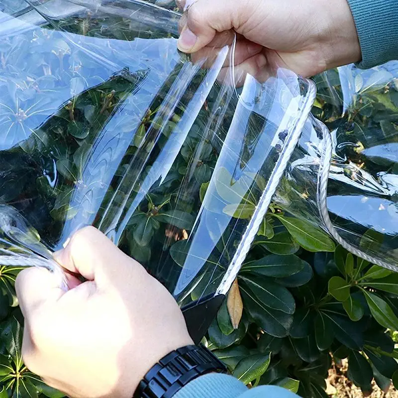 Transparent PVC Tarpaulin Clear Vinyl Tarp Winter Window Keep Warm Balcony Pergola Windproof Canopy Terrace Rainproof Cloth