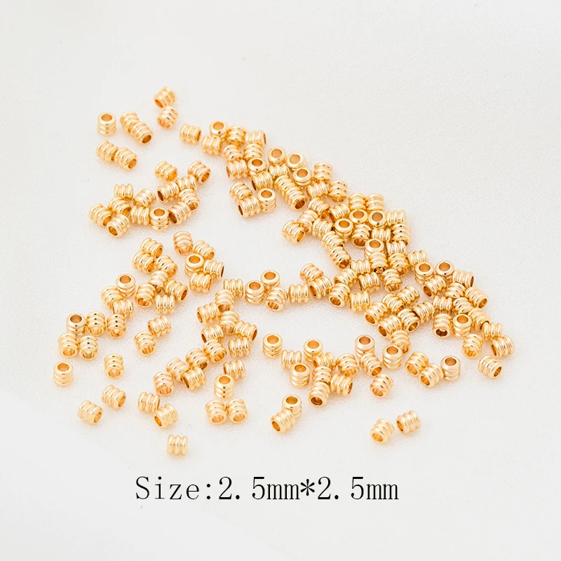 ddmysmile Plated Spacer Beads Gold Wholesale, 4 Types High Quality Brass Metal Separators For Beads DIY Jewelry Handmade Crafts Smile Wholesale,