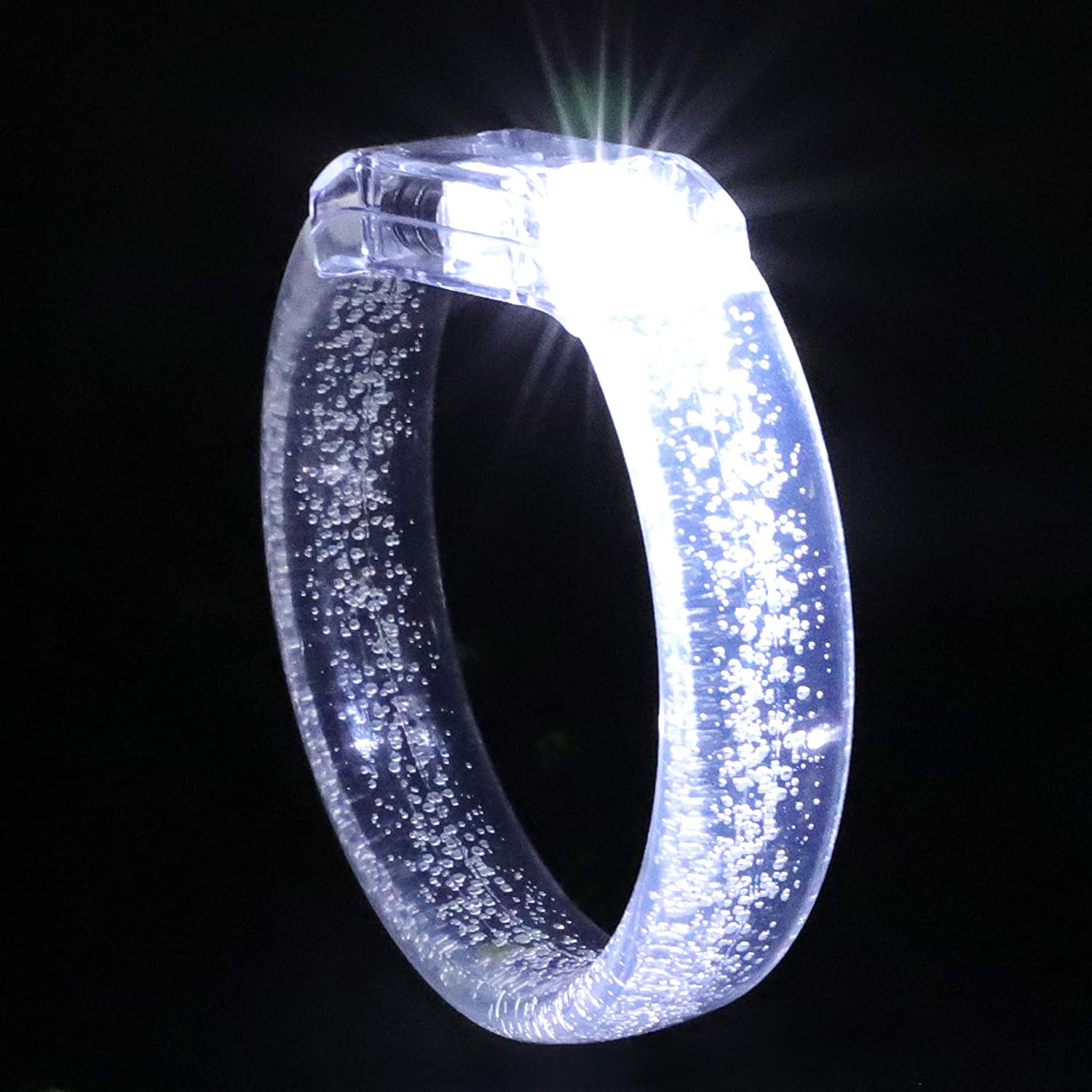 12pc LED Light Up Bracelets White Glow Wristbands Glow Bracelets Luminous Props Birthday Wedding Party Supplies Glow In The Dark