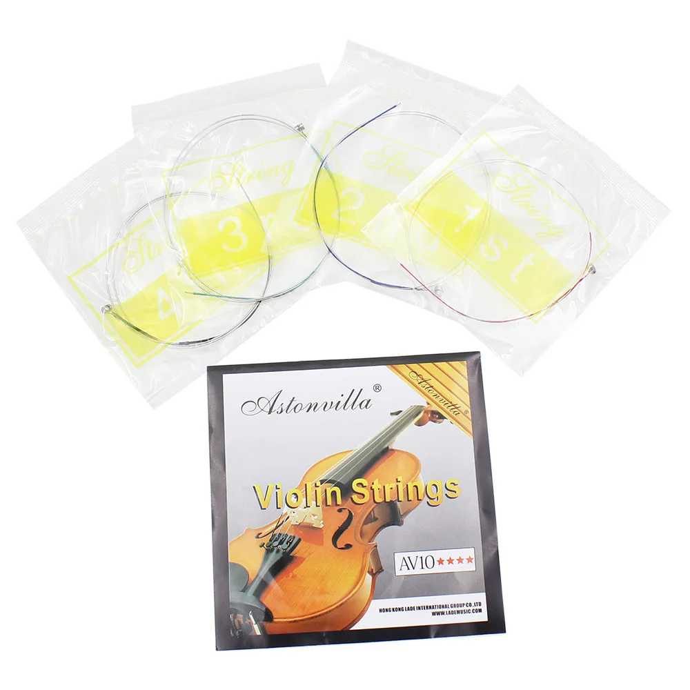 4pcs Violin Strings E-A-D-G Steel Core Nickel Silver Wound Exquisite Stringed Musical Instrument Parts Accessories
