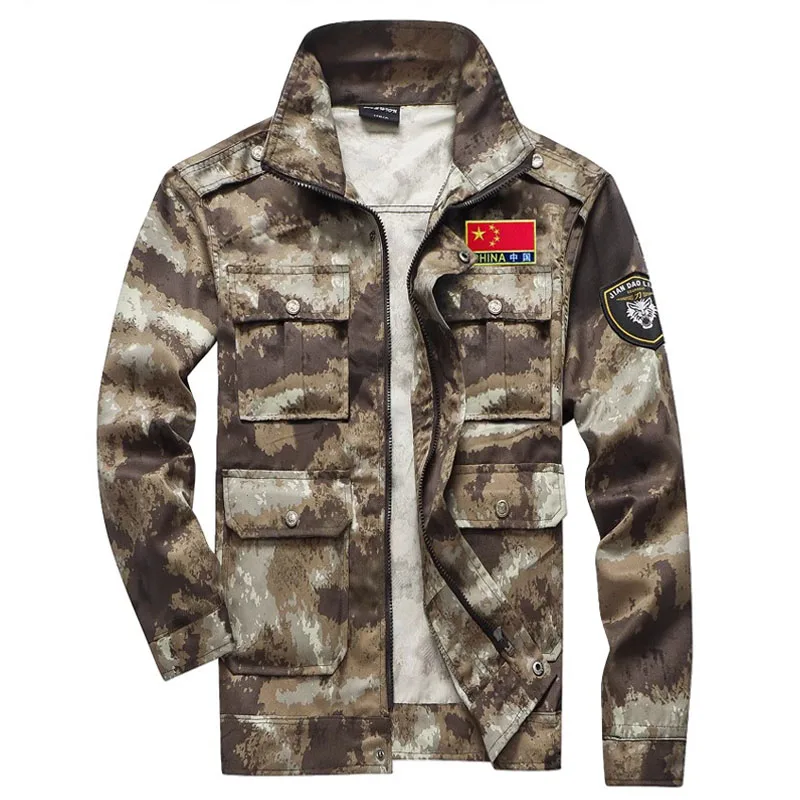 Summer Camouflage Suits Mens ddmysmile Wear-Resistant Breathable Multiple Pockets Jackets Cargo Pants Outdoor Hunting Sets Male Smile