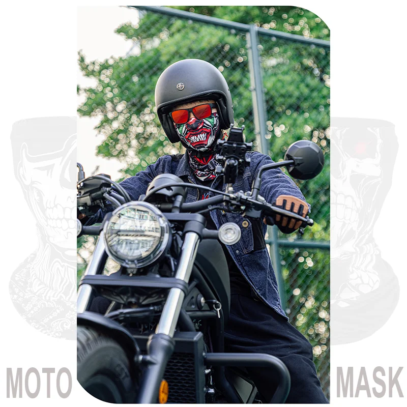 Summer Outdoor Scarf ROCKBROS Quick Dry Sunscreen Bicycle Cycling Skateboarding Face Shield Trending Moto Mask for Harley smile