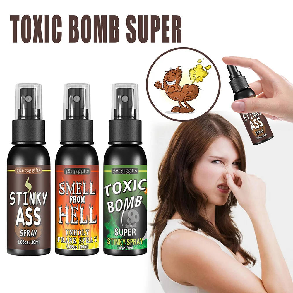 Halloween 30ml Fart Gag Spray Prank Toy Spoof Odor Stinky Terrible Smell Spray