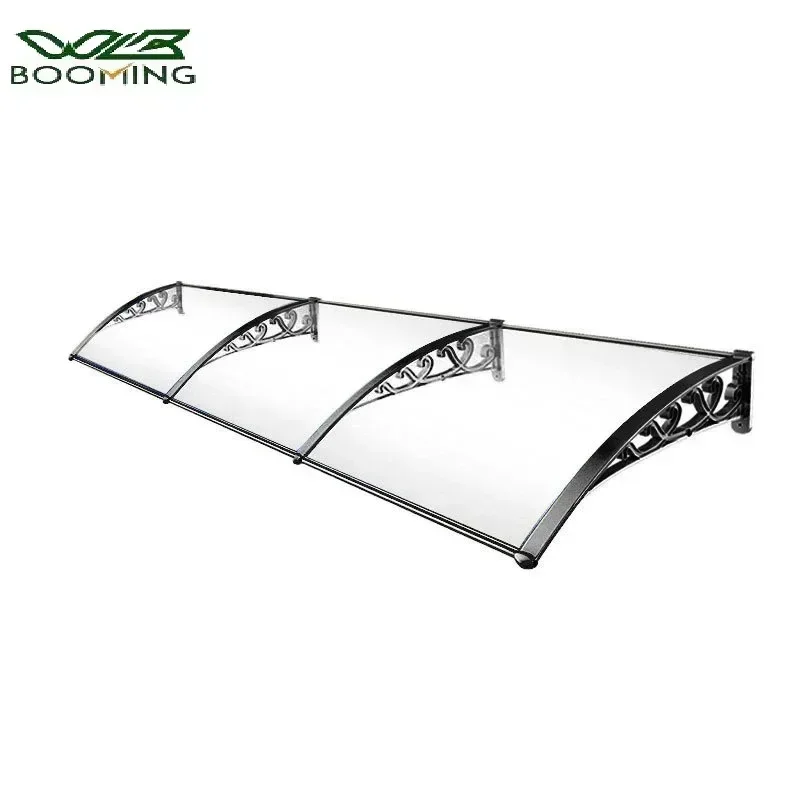 Door Window Awning Big Size PC Board Cover Outdoor Patio Canopy Sun Shelter Window Eaves Rain Cover Awning Aluminum Pergola