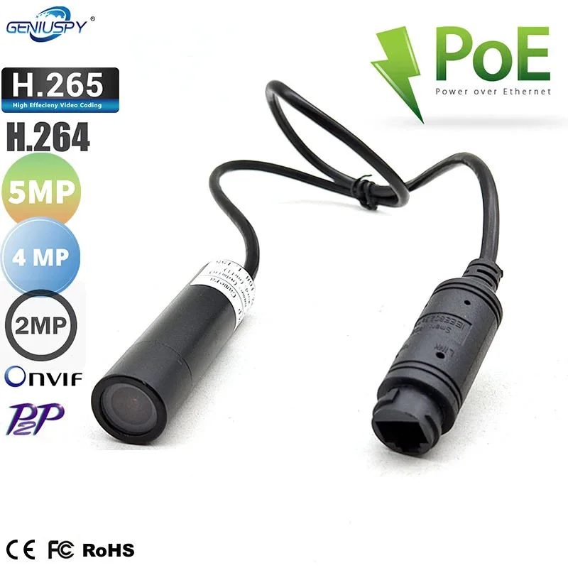 IP Network Mini Bullet Camera1080P POE 2MP 4MP 5MP Surveillance IP Camera Wide Angle Lens XMEye ICsee Seeeasy CCTV Video Cam
