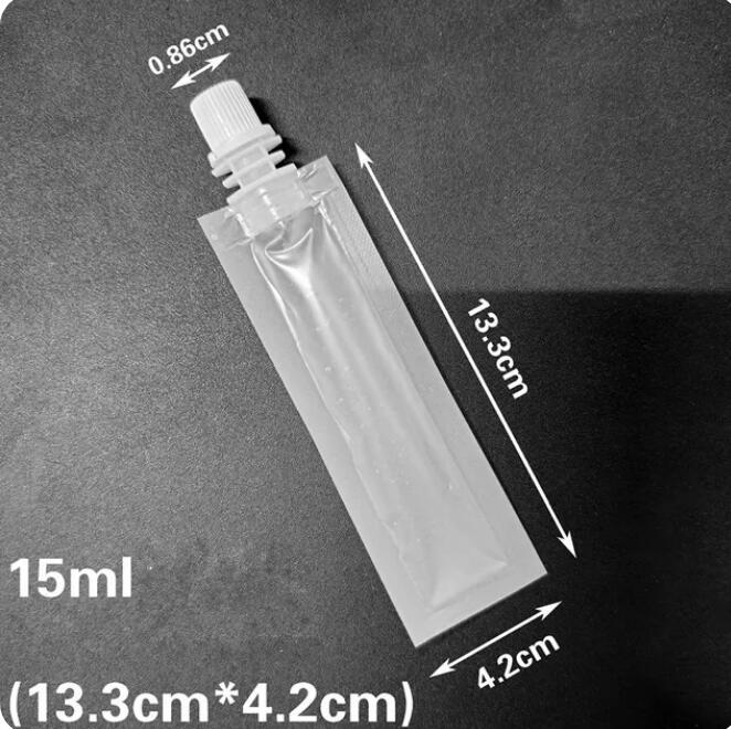 5ml 10ml 15ml small Drink Spout Pouches Transparent Plastic Bags Sealed Juice Storage Bag Beverage Summer Ice Cold Drink Pouch Portable