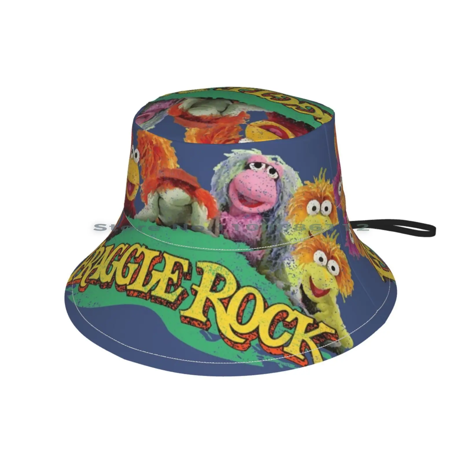 Rock Stars 80s Party Distressed Faded Vintage Beanies Knit Hat Fraggle Rock Red Dance Cares Away Wembley Godo Jem Holograms