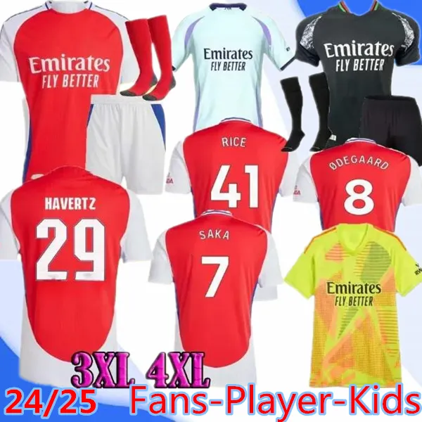 24 25 G.JESUS soccer jerseys RICE SMITH ROWE SAKA Fans Player J.TIMBER MARTINELLI RUSSO 2024 2025 football shirt Men and Kids ODEGAARD SAMBI FABIO VIEIRA SALIBA HAVERTZ